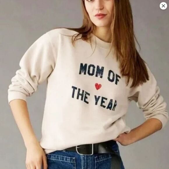 Favorite Daughter Tops - Favorite Daughter Mom Of the Year Sweatshirt Heather Oatmeal Medium